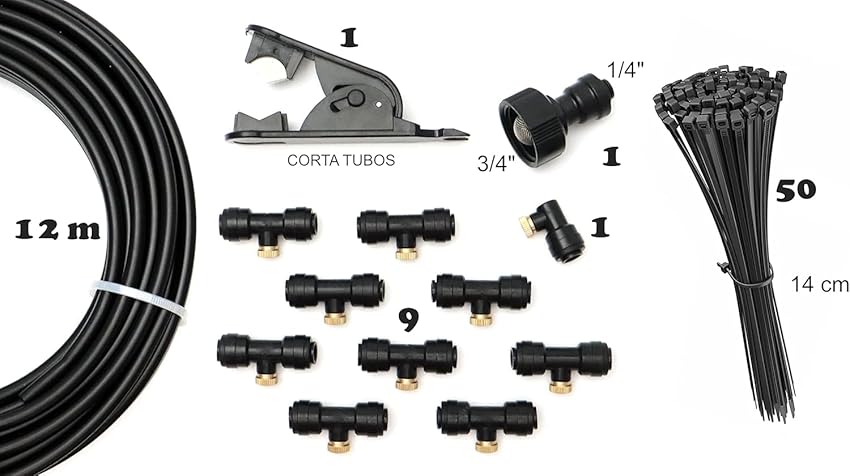 Detalle 2 de SUPERFOG Sistema nebulización jardín 10 toberas