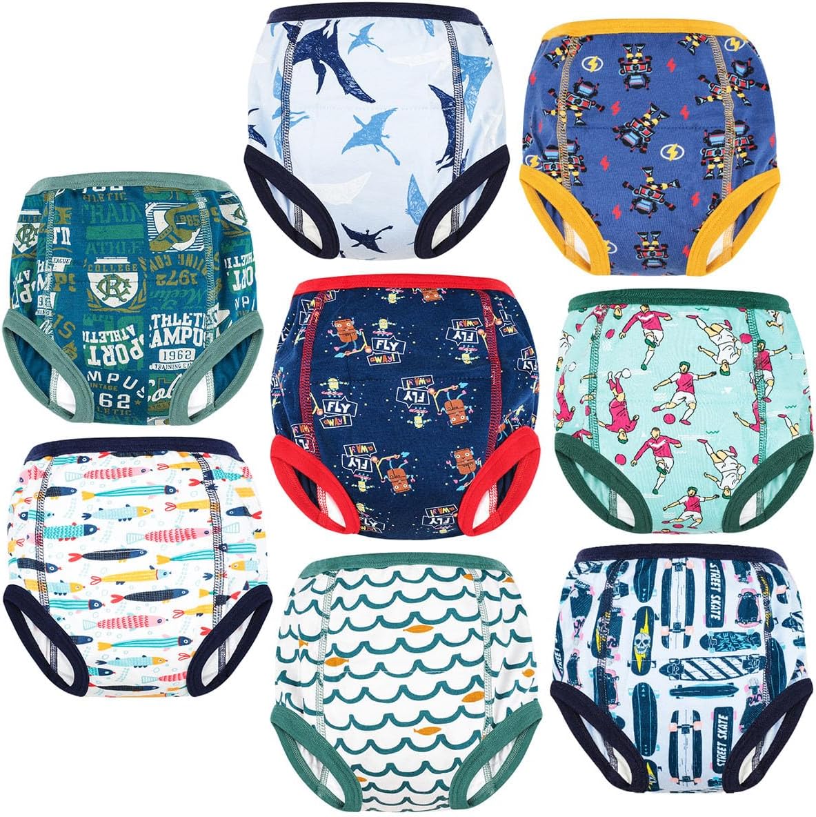 Thumbnail 6 de Flyish Direct Baby Trainerhosen Töpfchentraining – 8er Pack, 2T–7T, waschbar und wiederverwendbar