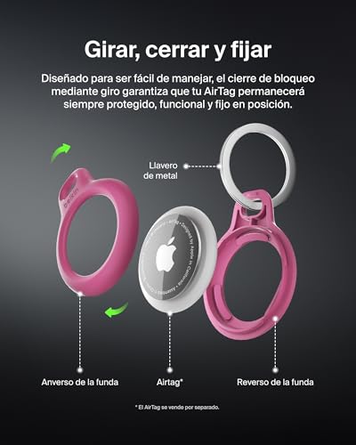 Thumbnail 3 de Belkin Llavero AirTag funda resistente rosa