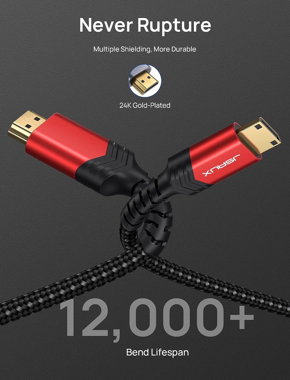 Thumbnail 5 de JSAUX Mini HDMI auf HDMI Kabel 3M 4K@60Hz