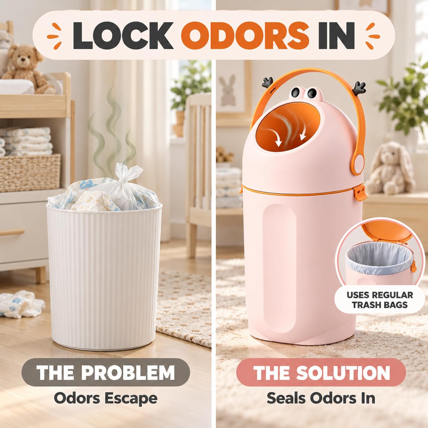 Thumbnail 4 de PBell Diaper Pail, 15 L, for Standard Bags with Odour-Lock Lid