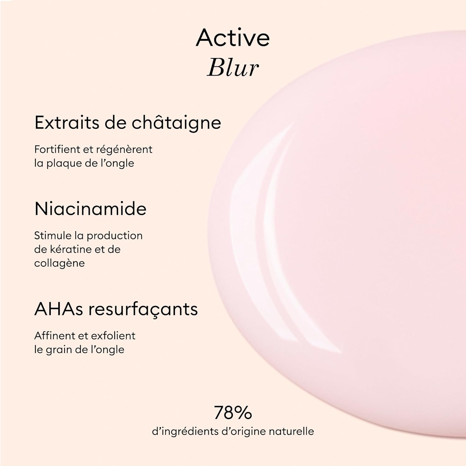 Thumbnail 2 de Manucurist Active Blur – Vernis à Ongles Soin Floutant Rose Poudré Bio-Sourcé, effet velouté et fortifiant