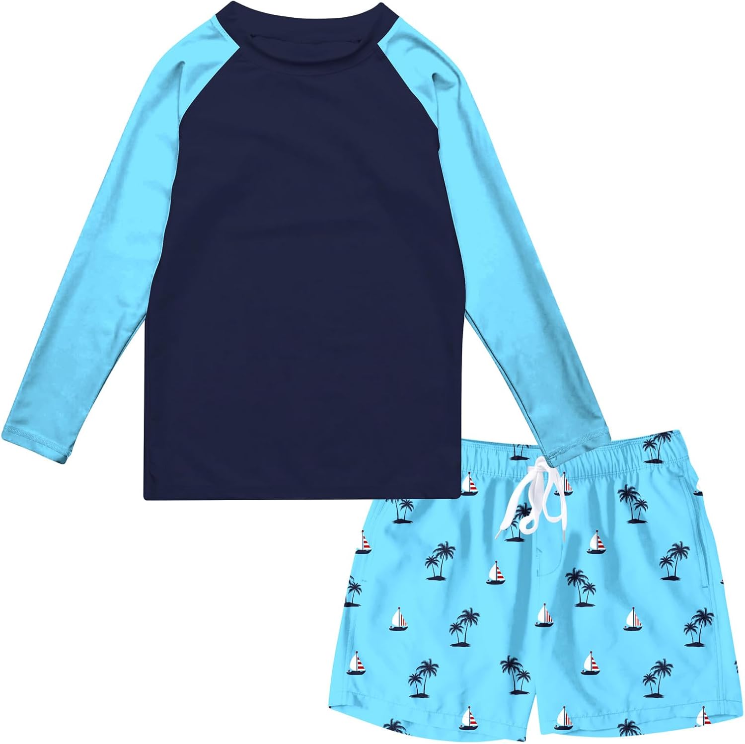 Detalle 2 de Kids4ever Boys Long Sleeve UV Swim Set (Two Pieces) for 4–12 Years