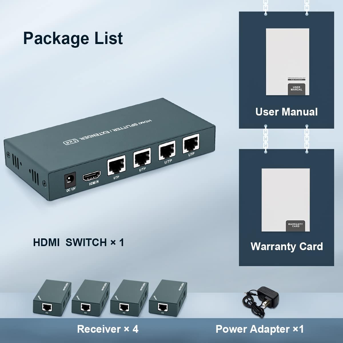 Thumbnail 6 de Steetek HDMI Extender 1080p@60Hz (3D) over Cat5e/Cat6/Cat7, 1TX + 4RX kit up to 50m