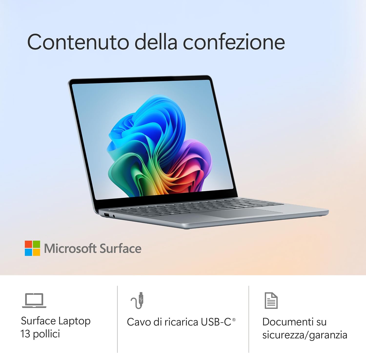 Detalle de Microsoft Surface Laptop Copilot+ PC 13” – Snapdragon X Plus, 16 GB RAM, 512 GB SSD, touchscreen PixelSense