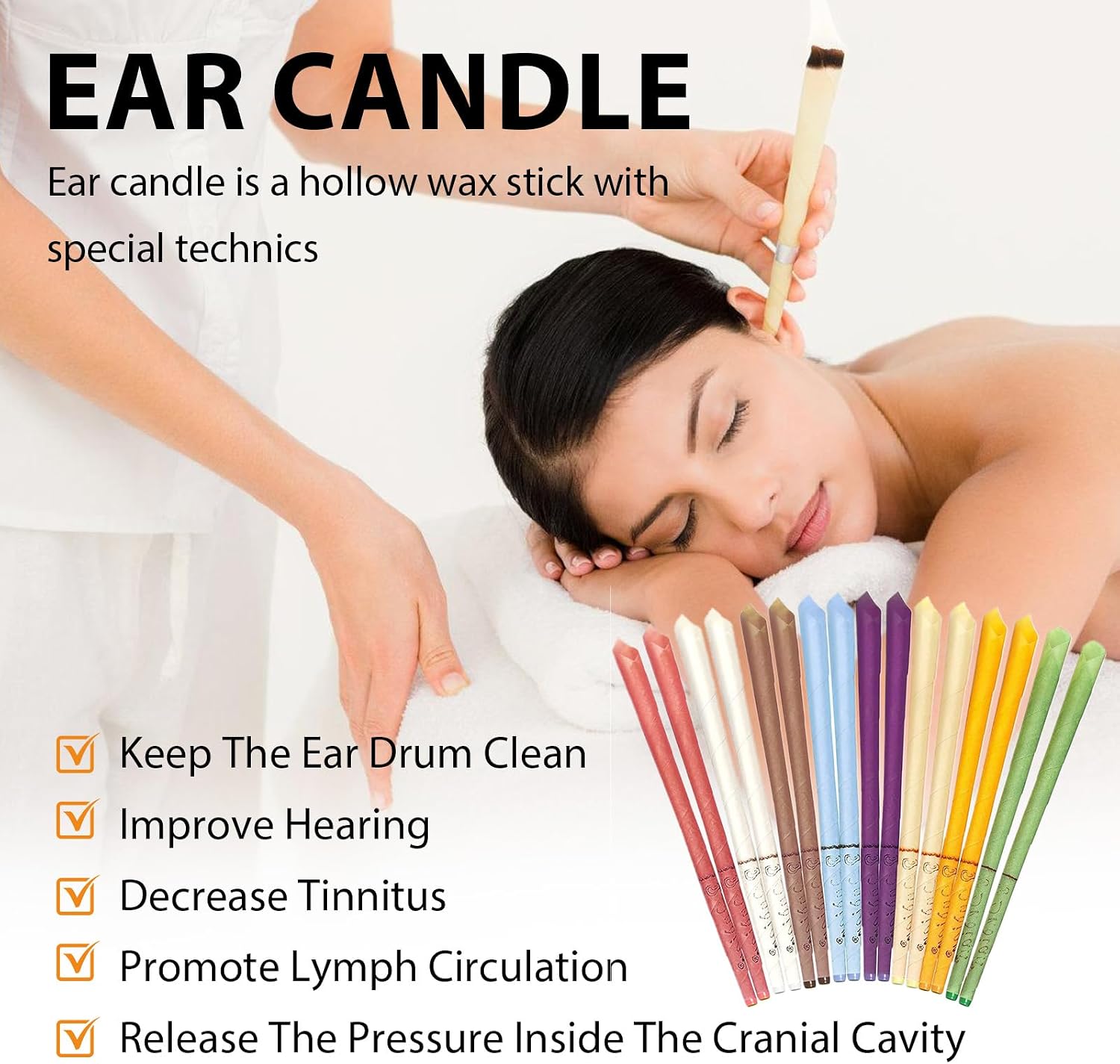 Thumbnail 3 de Bougies d’Oreilles 16 Pièces Relax