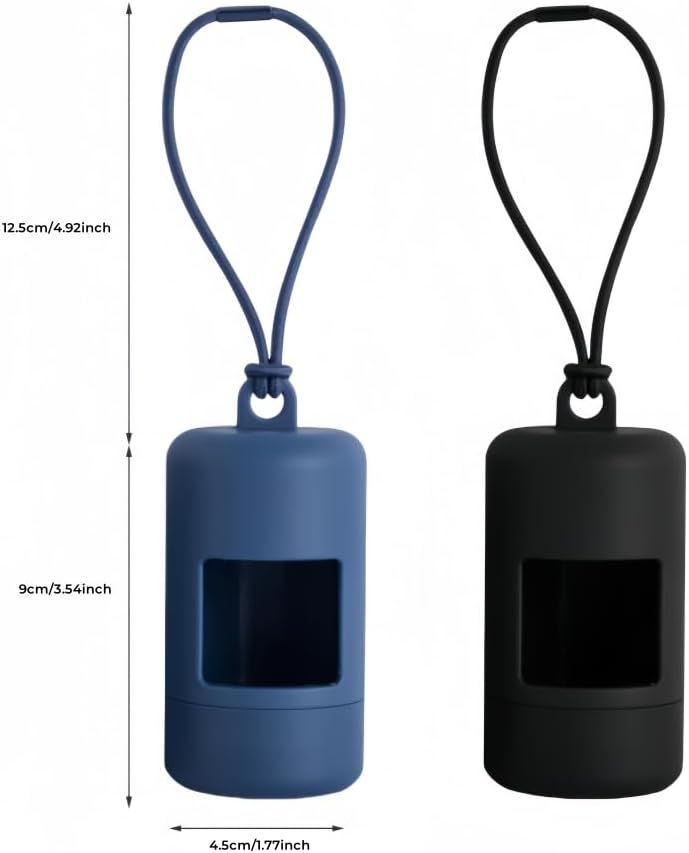 Detalle 2 de Dog Poop Bag Holder: 2-Pack Hands-Free Dog Dispenser for Leash Walks