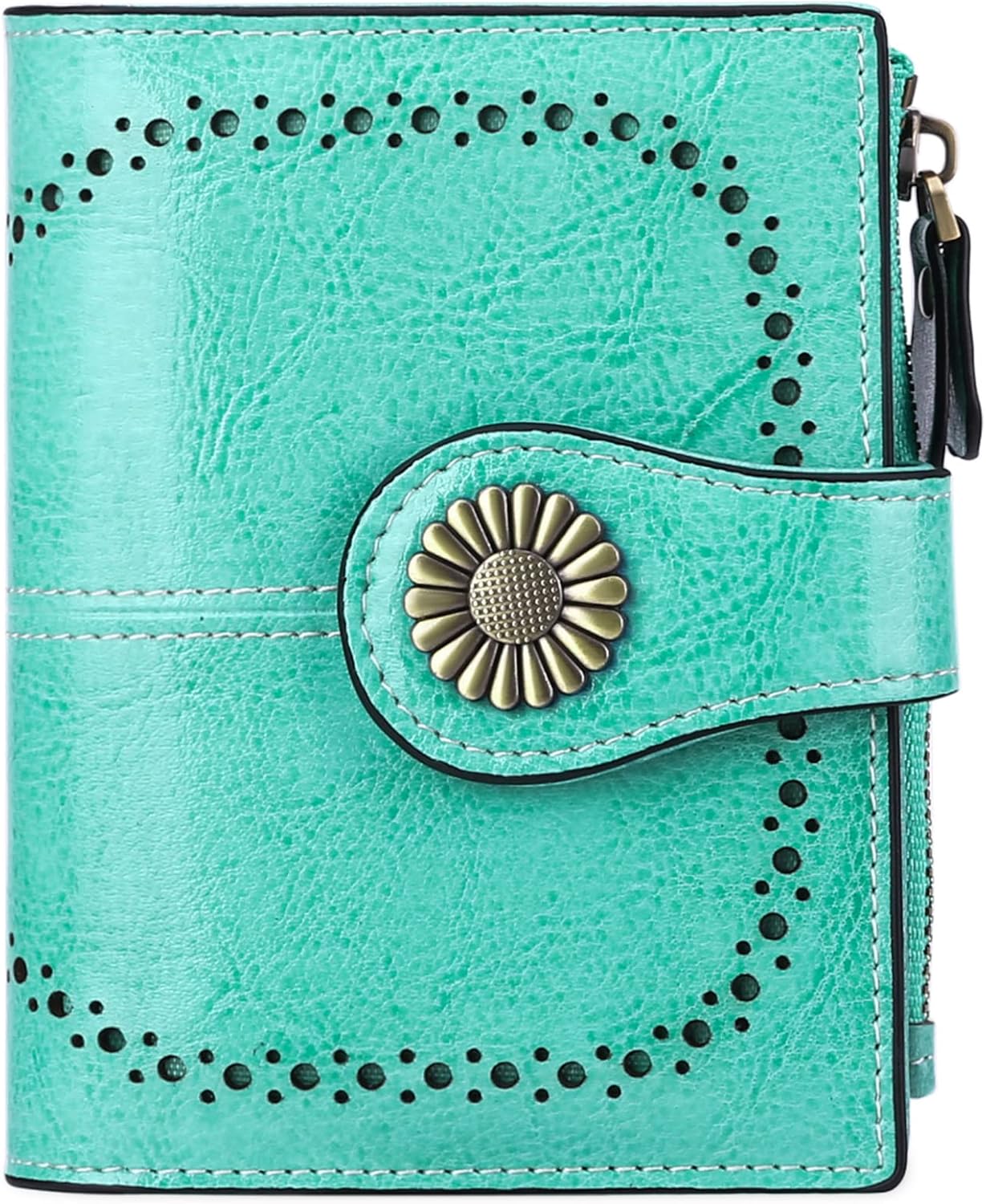 Detalle de SENDEFN Bifold Leather Wallet with RFID Blocking and 16 Card Slots