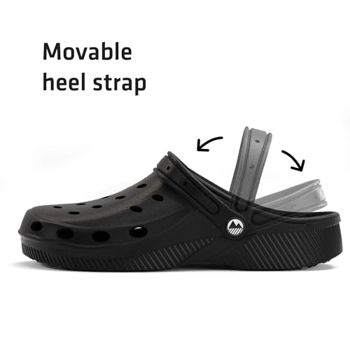 Detalle de Lakeland Active Men's Silloth Lightweight Ventilated Clogs - Black, 9 UK
