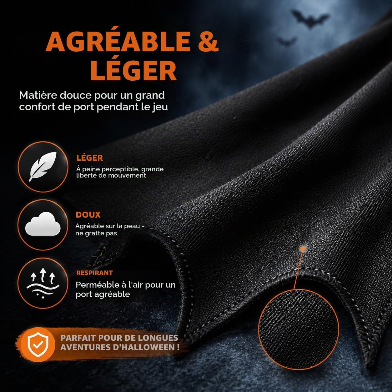 Detalle 2 de TK Gruppe Timo Klingler Halloweenkostuums voor kinderen: pompoen, geest, skelet of vleermuis