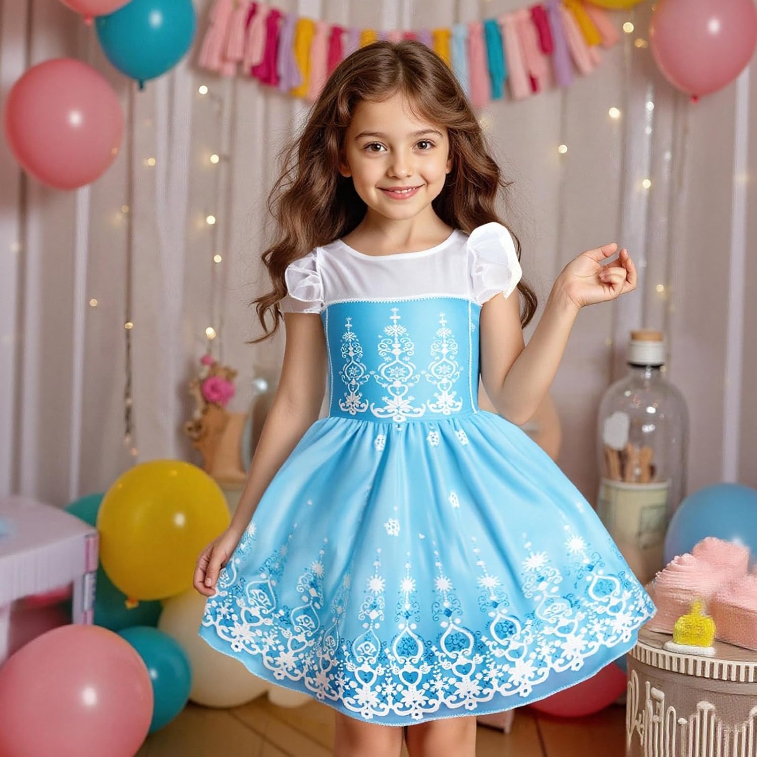 Thumbnail 2 de MELAND Princess Costumes for Girls – 4 fancy dress-up sets with accessories (age 3–8)