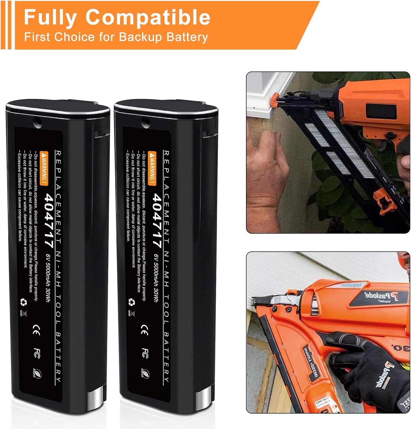 Thumbnail 6 de Paslode 6V 5000mAh NI-MH Replacement Battery (2-Pack)