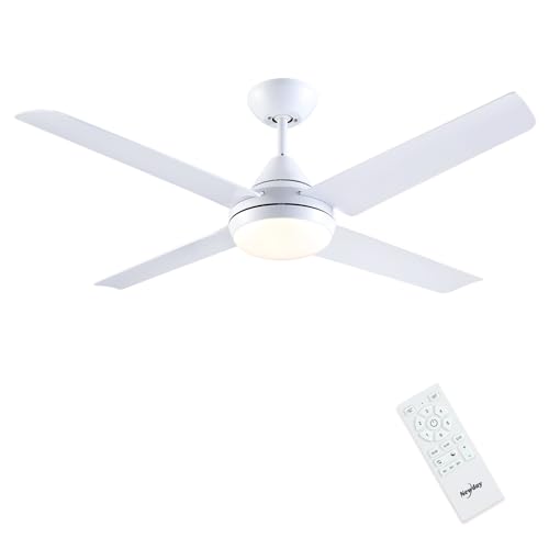 Detalle de Ventilador de Techo Newday 122 cm con Luz y Control Remoto — DC, 4 aspas, silencioso