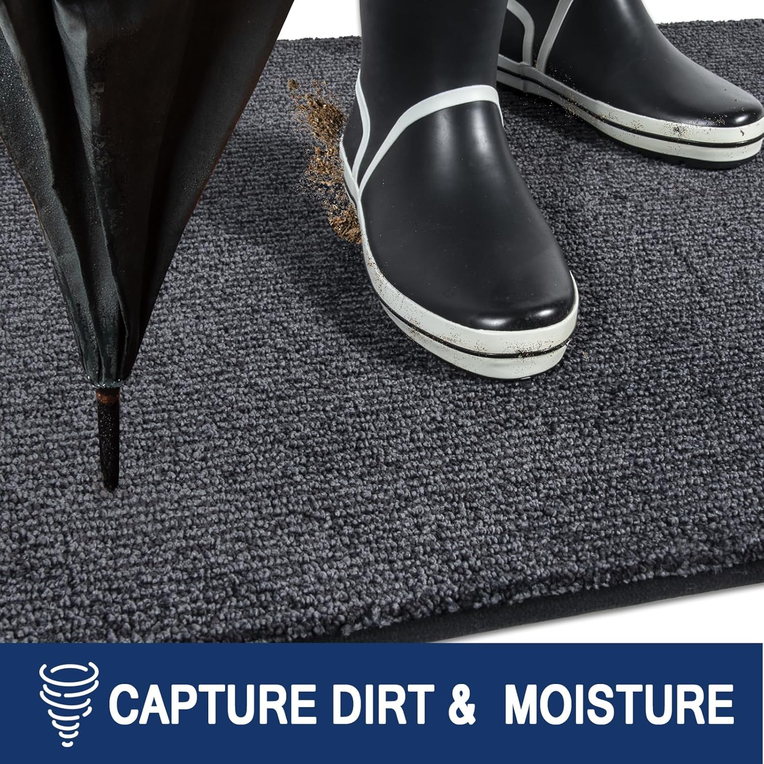 Detalle de FCSDETAIL Dirt Trapper indoor door mat 50 x 80 cm (machine washable, non-slip)