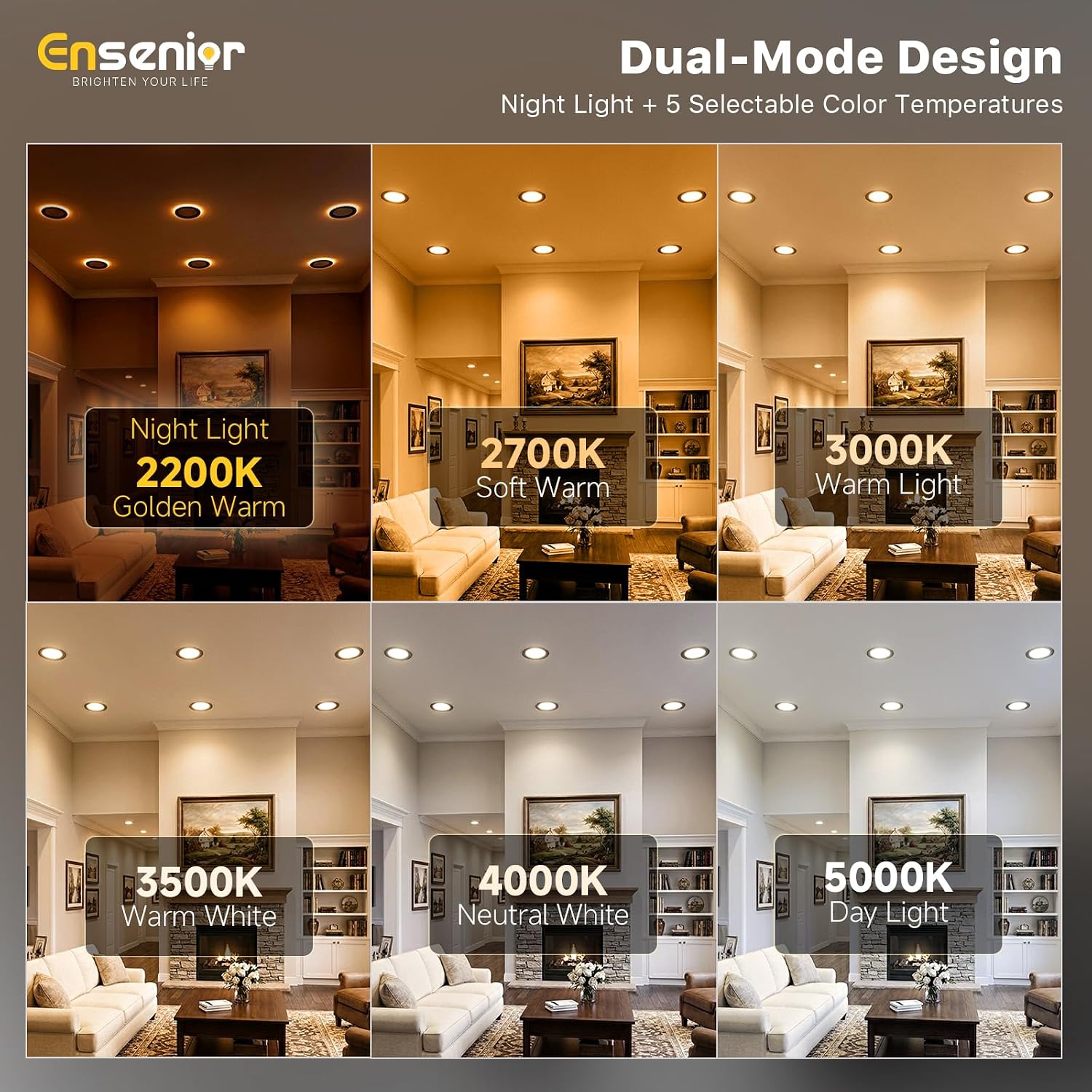 Detalle 2 de Ensenior LED Recessed Lights, 4-Inch