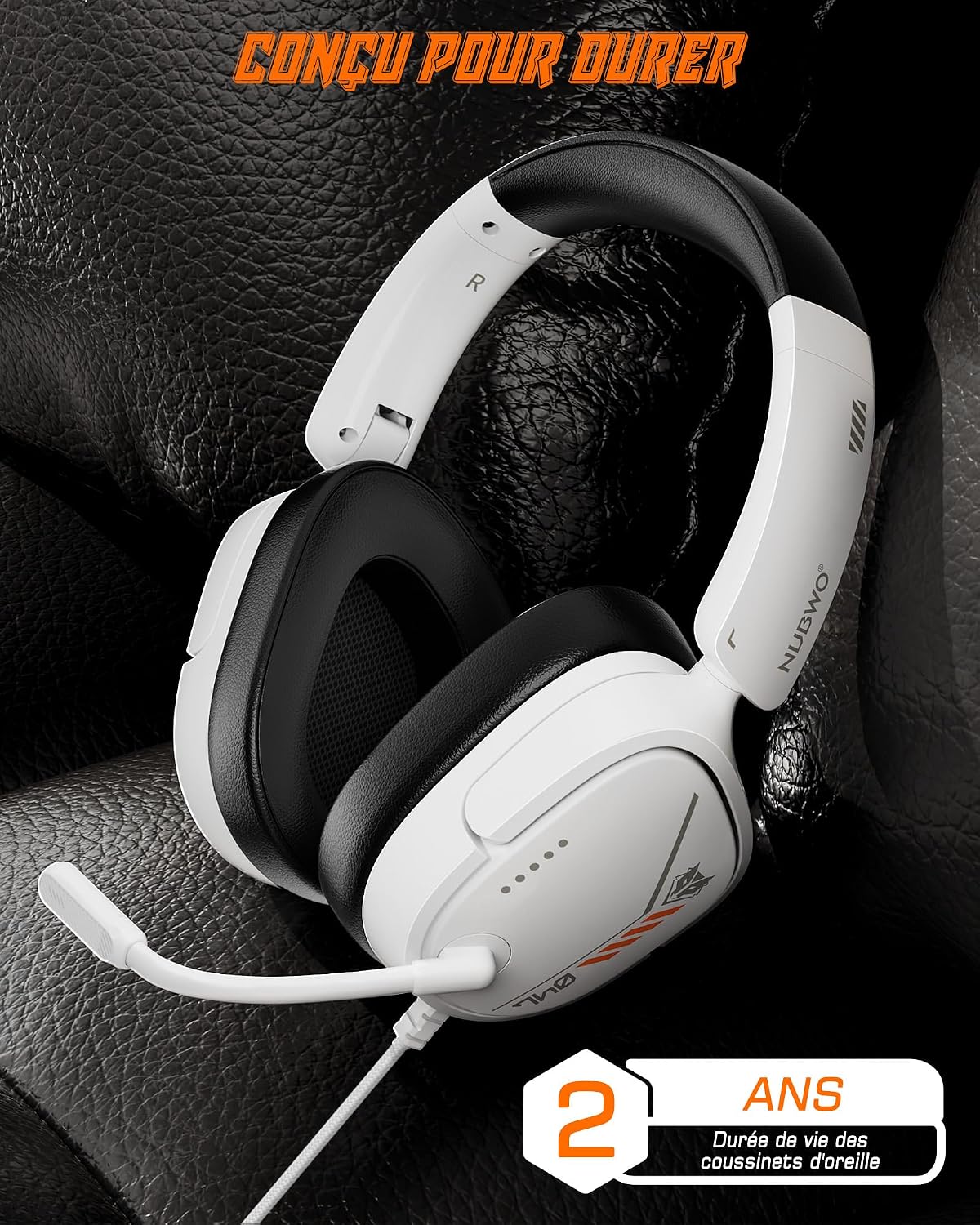 Thumbnail 4 de NUBWO Casque de jeu PS5 avec micro jack 3,5 mm