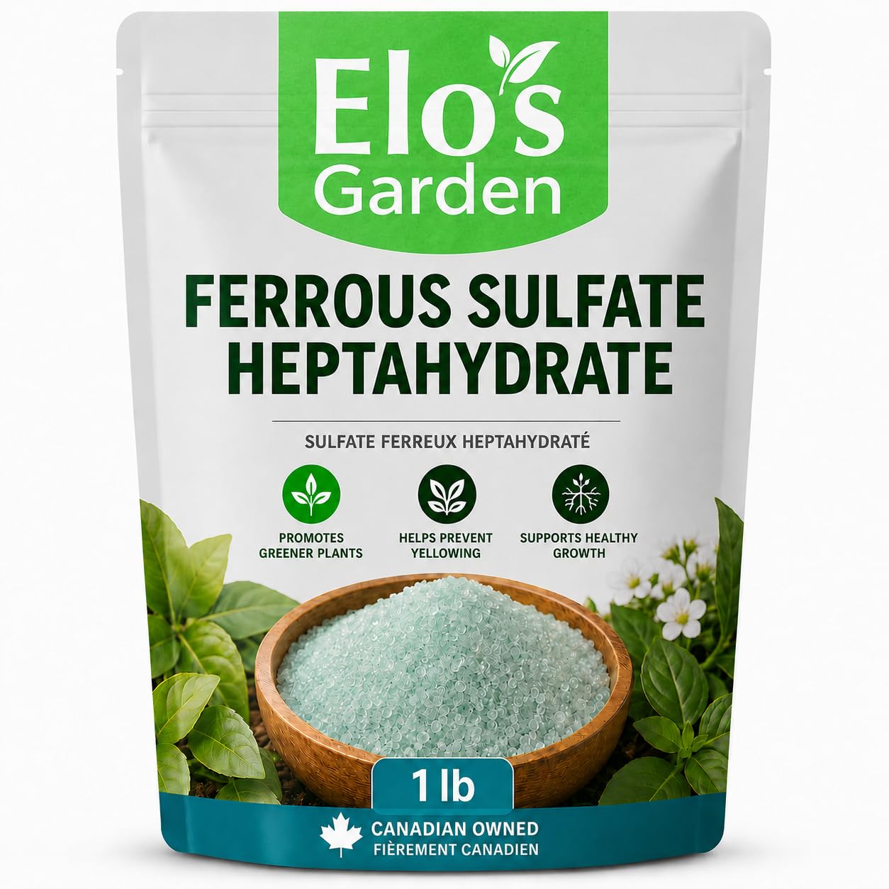 Detalle de Elo's Garden Ferrous Sulfate Heptahydrate for Plants, 454 g