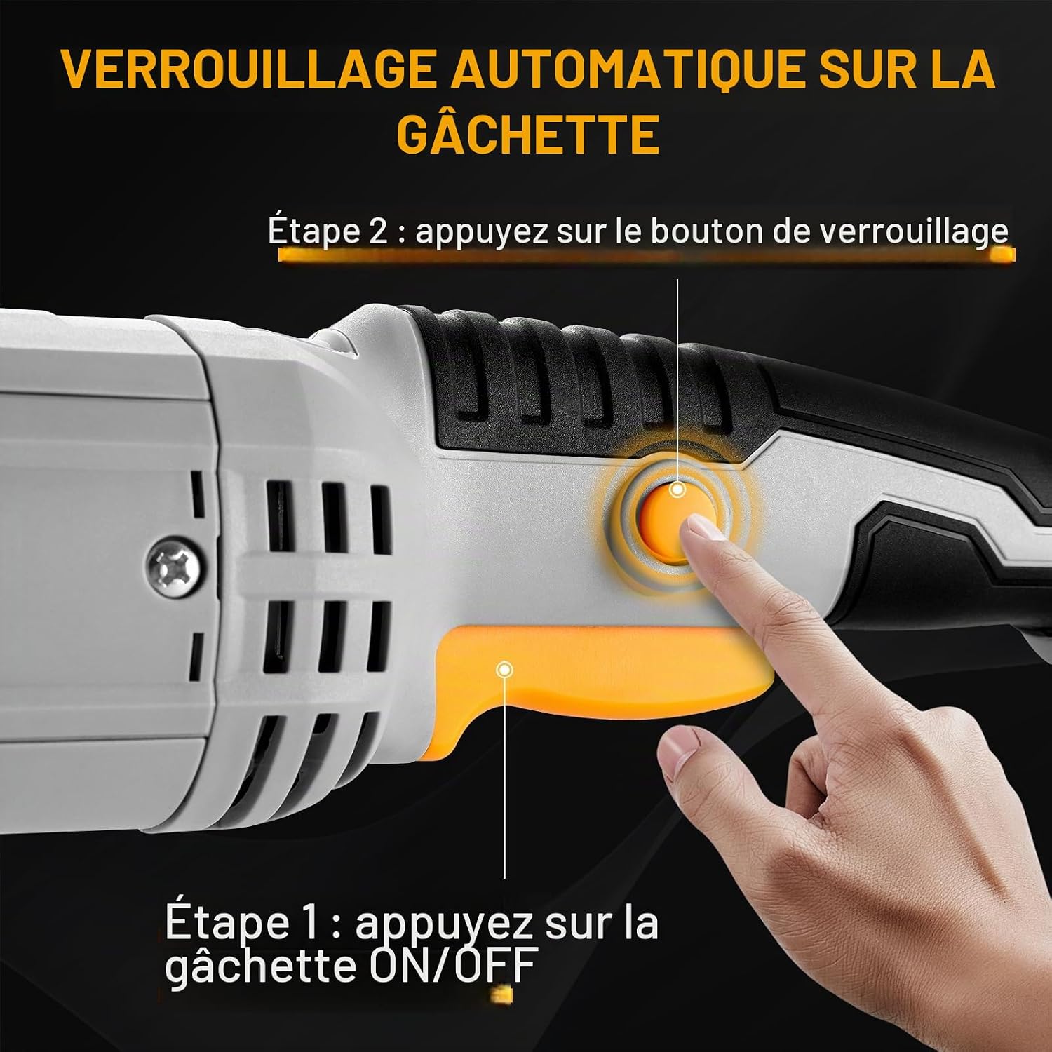 Thumbnail 5 de DEKOPRO 900W dual-action polijstmachine, 150 mm, 6 snelheden, 15 mm