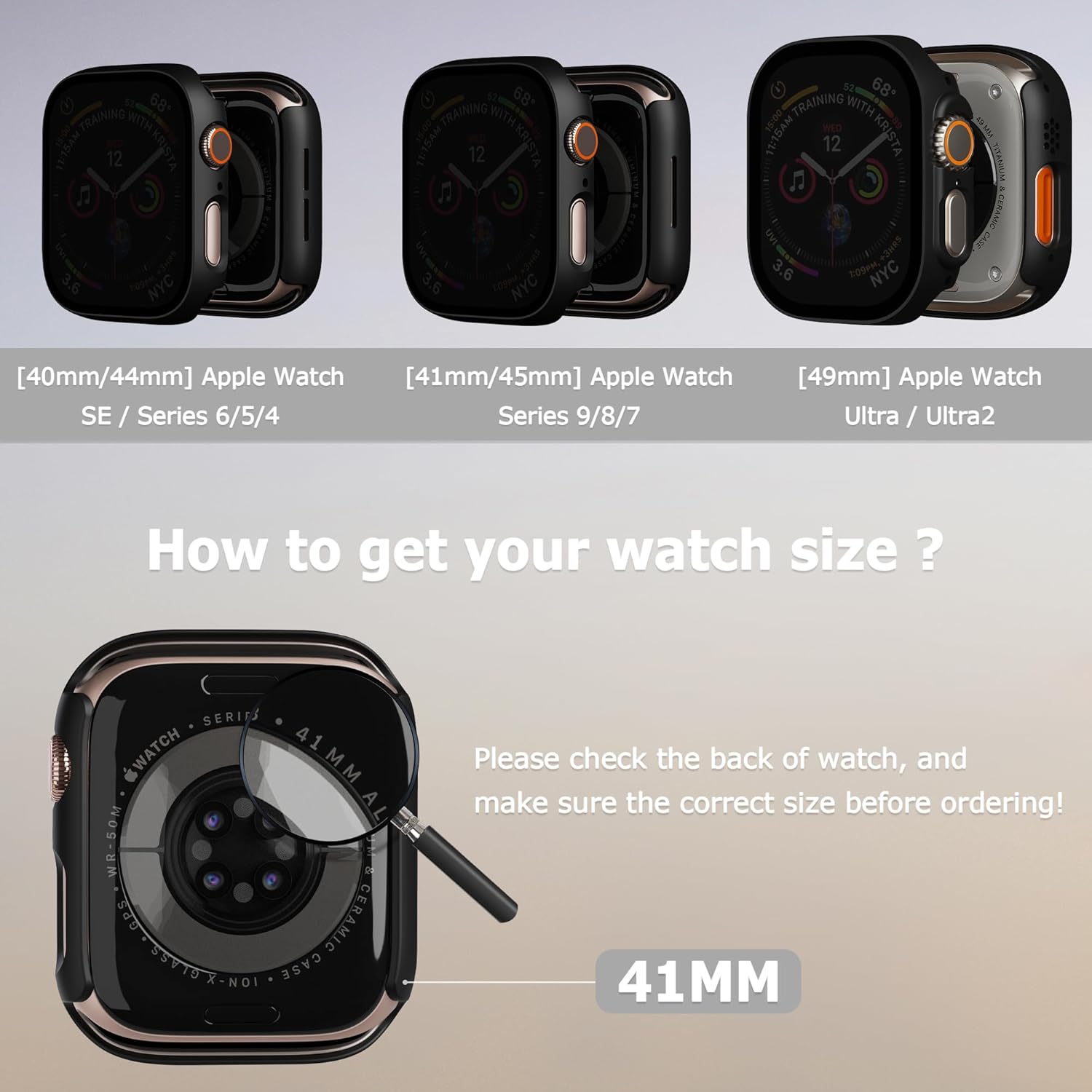 Thumbnail 2 de LINTEKER Privacy Screen Protector Case for Apple Watch 41mm (Series 9/8/7): Ultra‑Thin, Anti‑Peep Protection