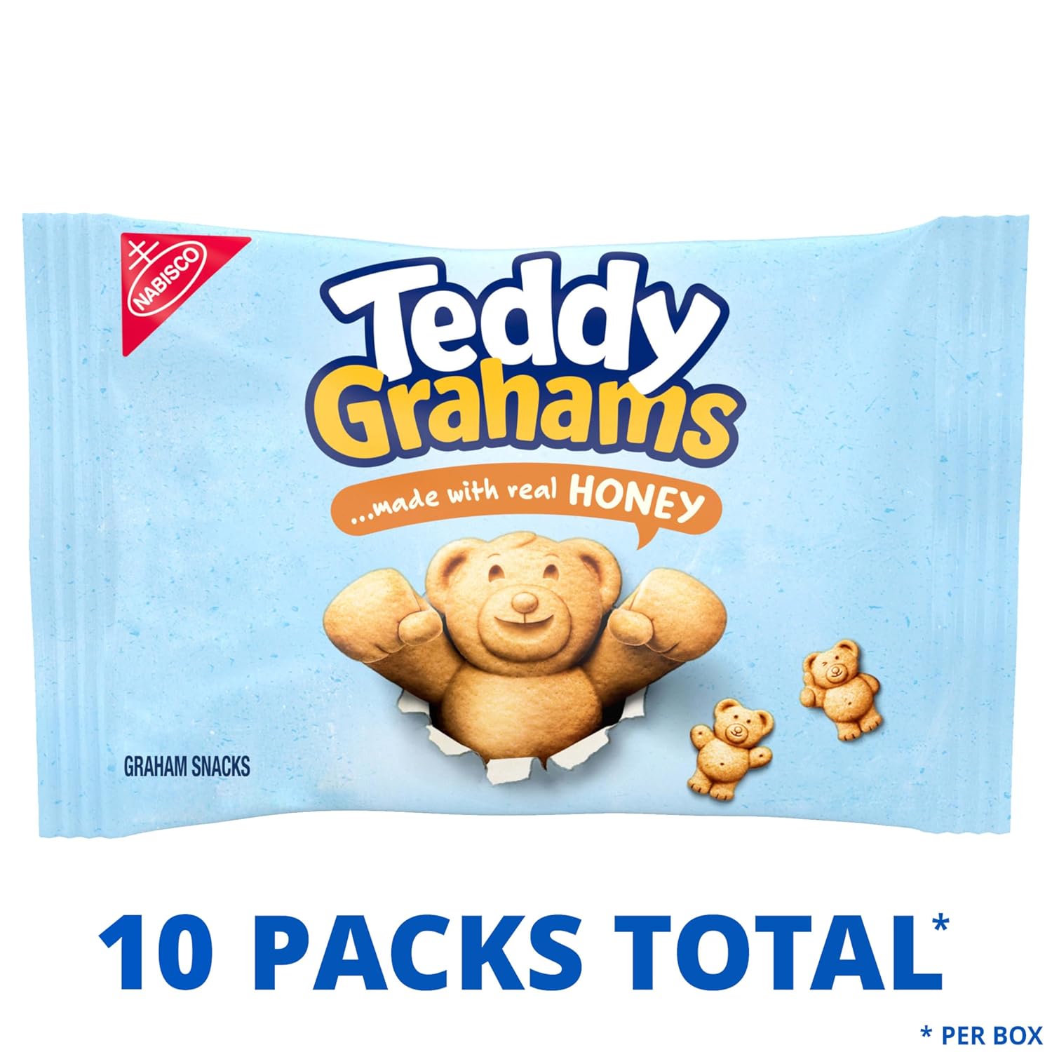 Detalle de TEDDY GRAHAMS Honey Graham Snacks, 40 Individual 1 oz Packs, 8g Whole Grain