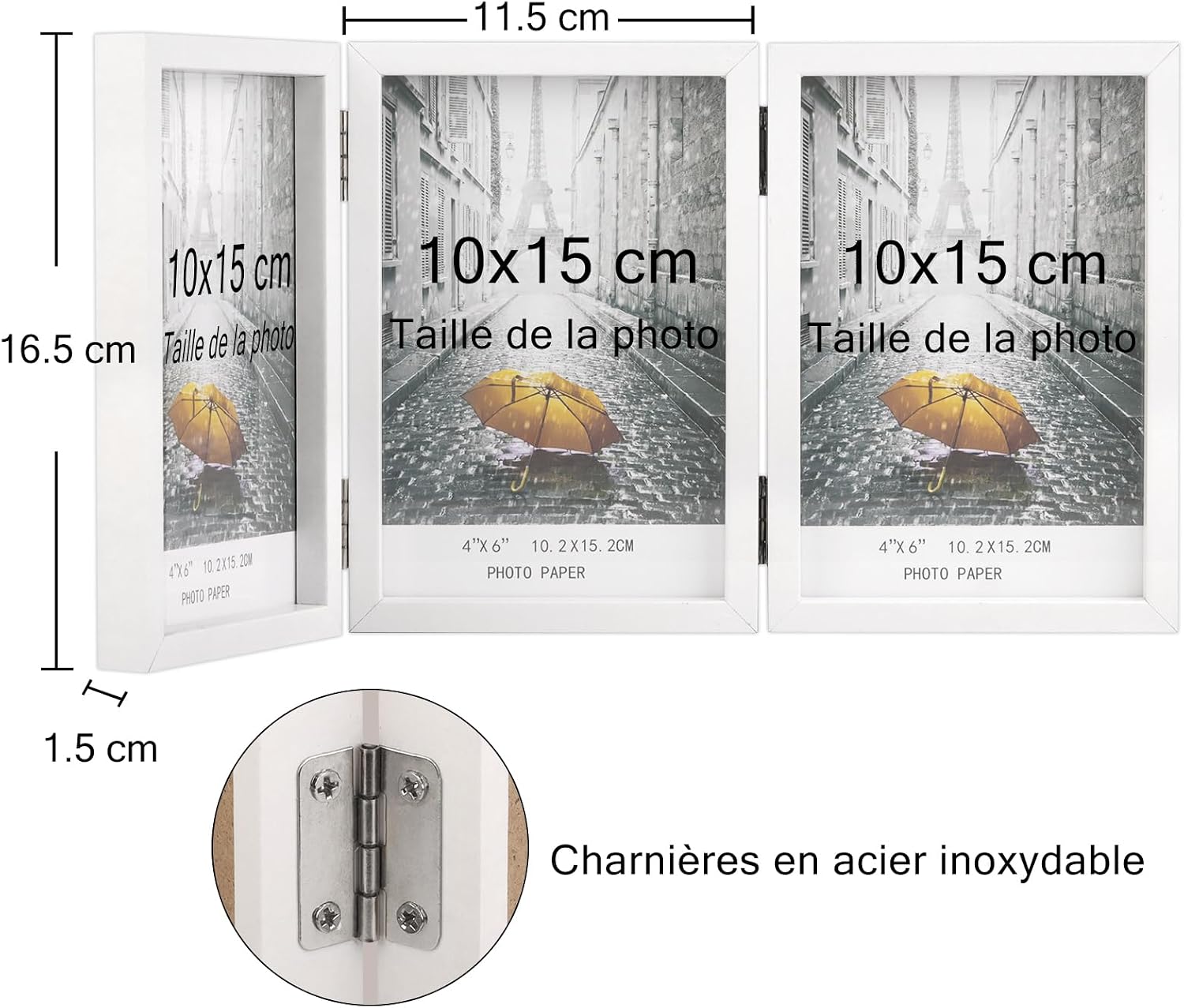 Detalle de AVEAX cadre photo 10x15 triple