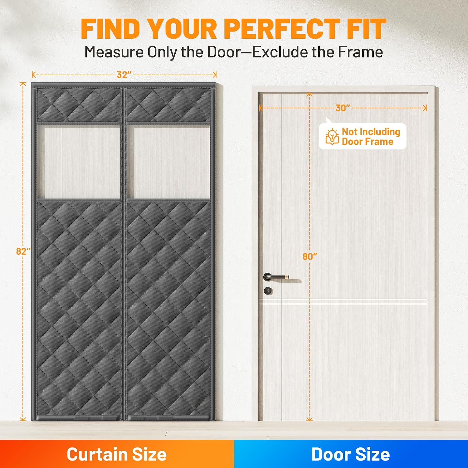 Thumbnail 5 de Magnetic insulated door curtain, 30 x 80 inches