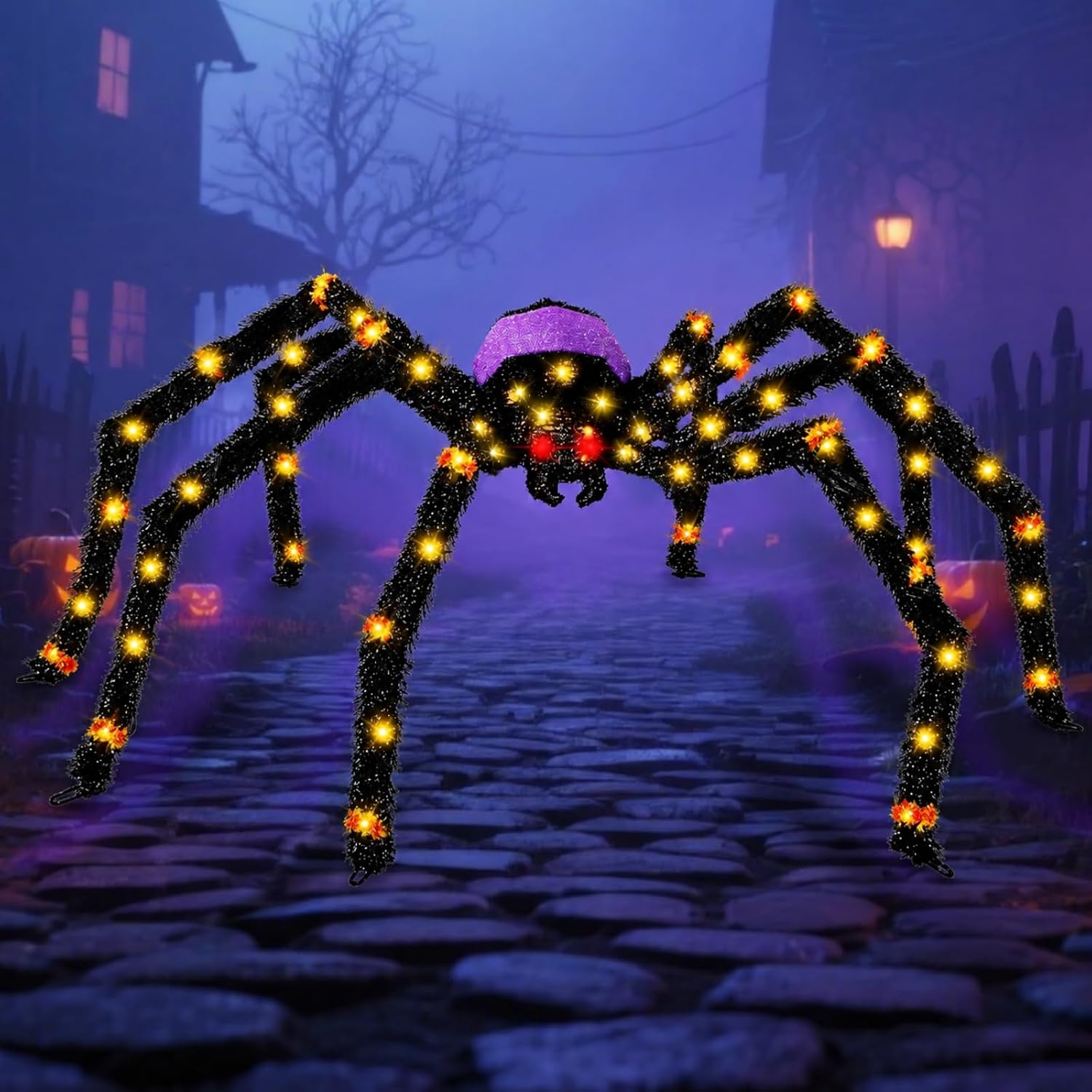 Detalle de Giant Spider Halloween Decoration with 100 LEDs