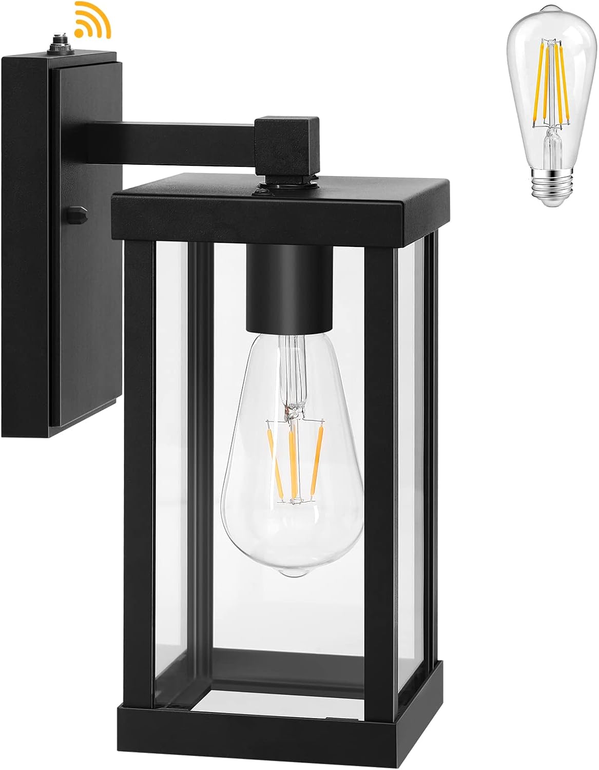 Detalle de TOPKDA TOPKDA Dusk-to-Dawn Outdoor Wall Lantern with 6W LED Bulb