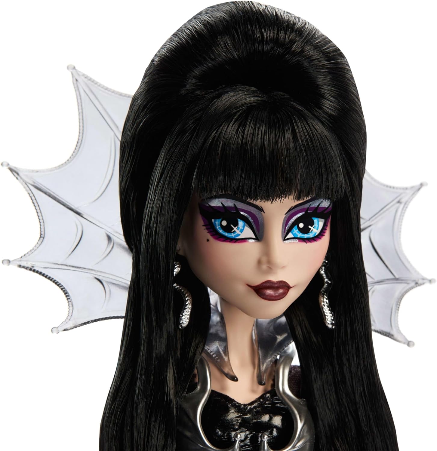 Thumbnail 5 de Monster High Elvira Maîtresse des ténèbres — Poupée à collectionner avec robe en similicuir noir et cape chauve-souris scintillante
