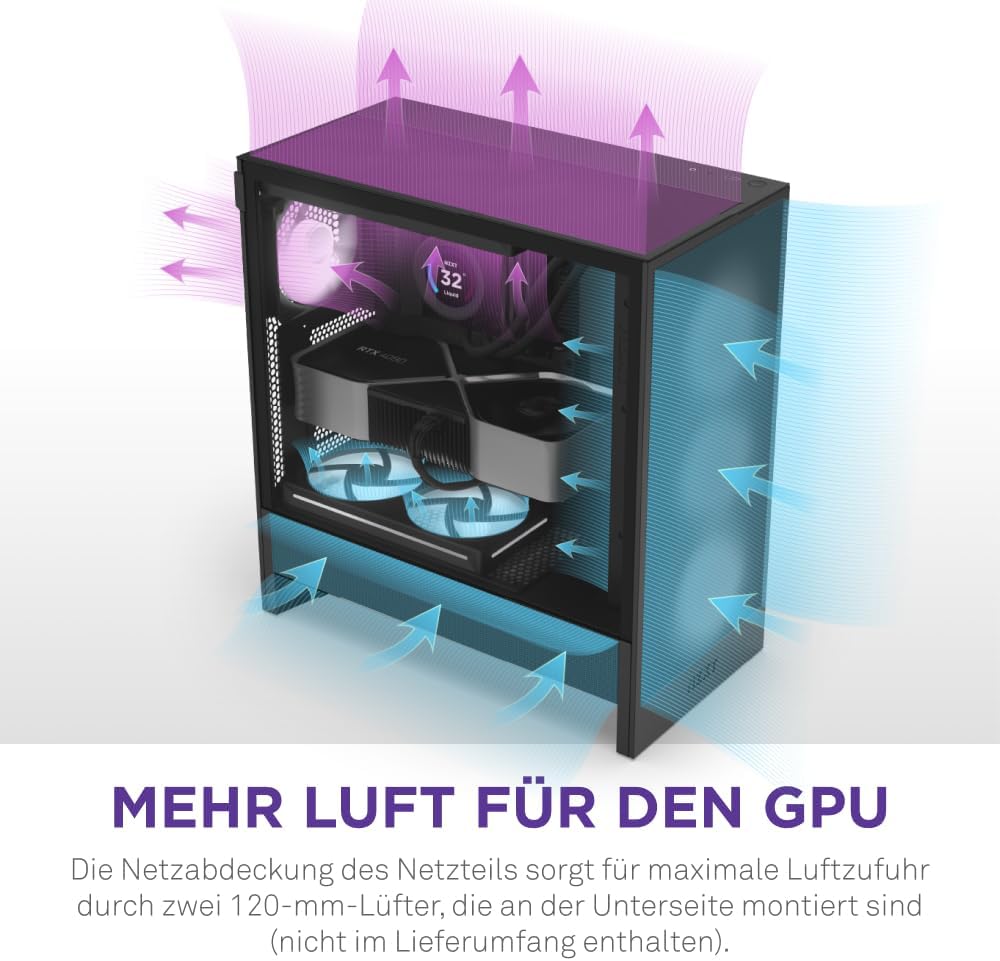 Thumbnail 2 de NZXT H5 Flow Kompaktes ATX Mid-Tower Gehäuse