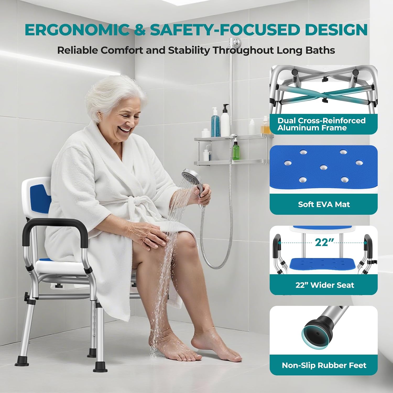 Detalle de Shower Chair with 22-Inch Seat