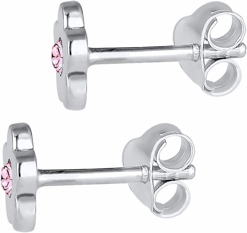 Detalle 2 de Elli Pendientes para niñas en plata 925, flor