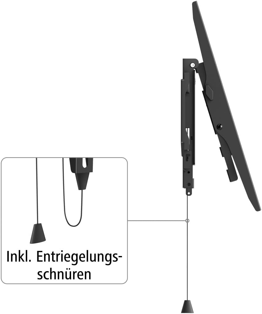 Thumbnail 4 de Hama TV Wandhalterung neigbar mit Diebstahlschutz – für 37–90 Zoll, VESA 100x100 bis 600x400, bis 50 kg