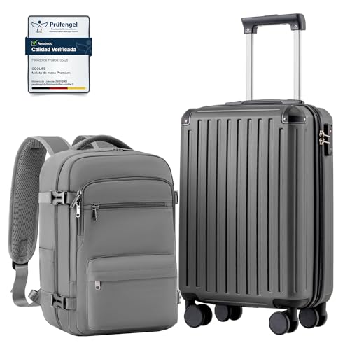 Detalle de COOLIFE Ryanair Maleta Cabina 55x35x20 cm + EasyJet Equipaje de Mano 40x30x20 cm