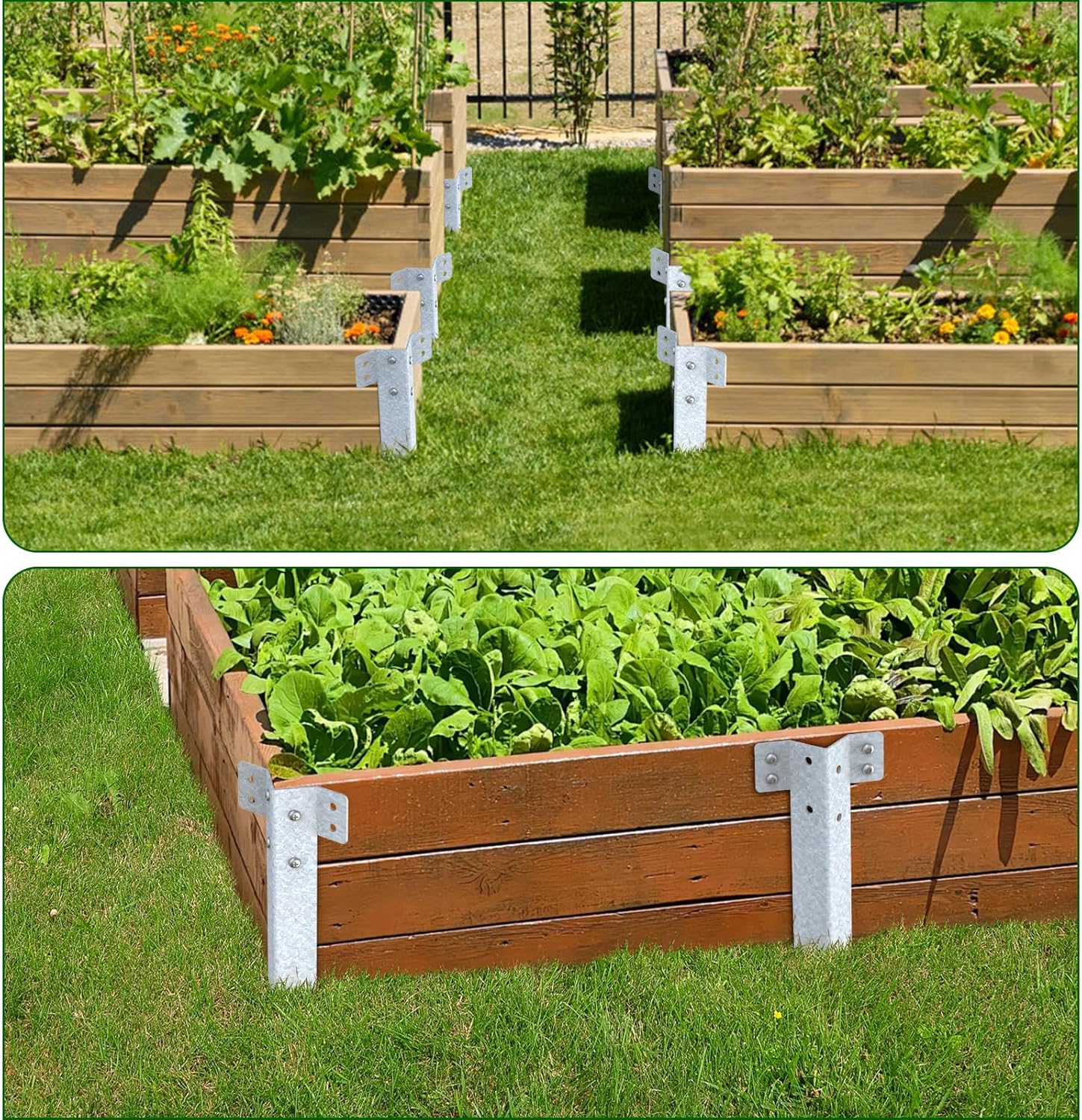 Detalle de 24 Pack railway sleeper brackets for edging