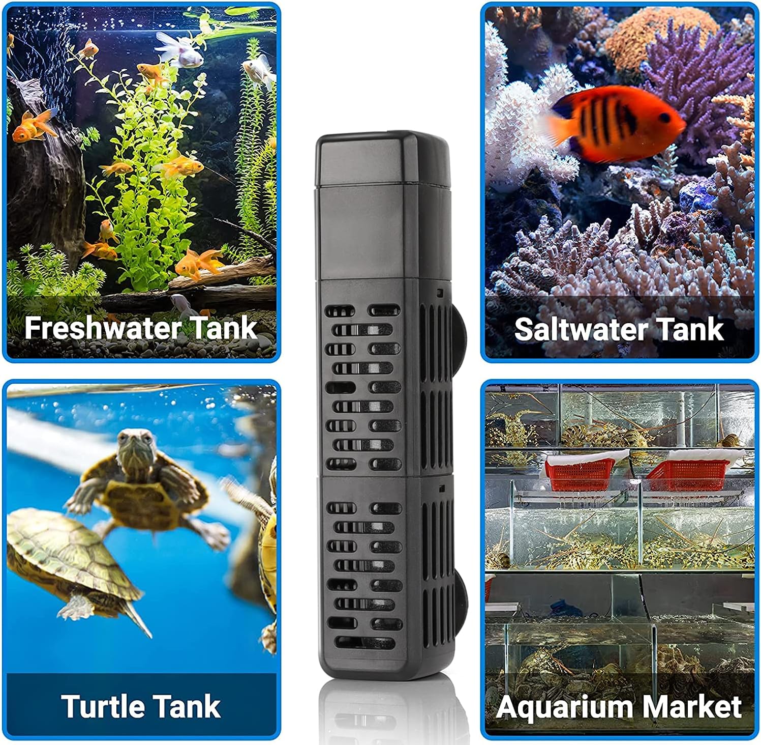 Thumbnail 6 de HiTauing Aquarium Heizung Tauchheizer mit Übertemperaturschutz (50/100/300/500 W) für Süß- und Salzwasser-Aquarien