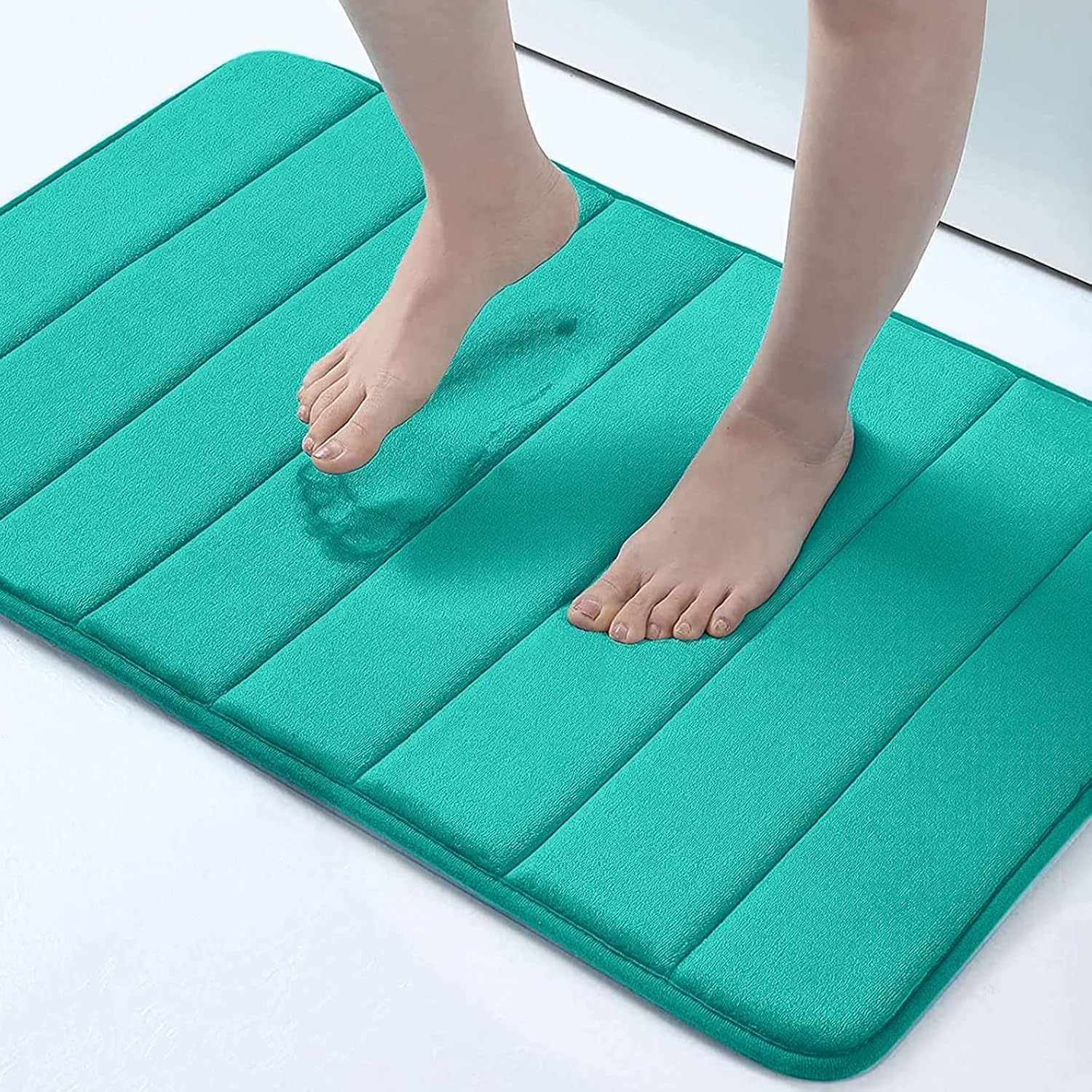 Detalle de Buganda Memory Foam Bath Mat 24"×16" bath rug