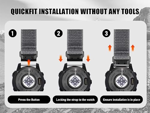 Thumbnail 7 de Upeak 22mm QuickFit Armband aus Nylon für Garmin Fenix 7/8 und mehr