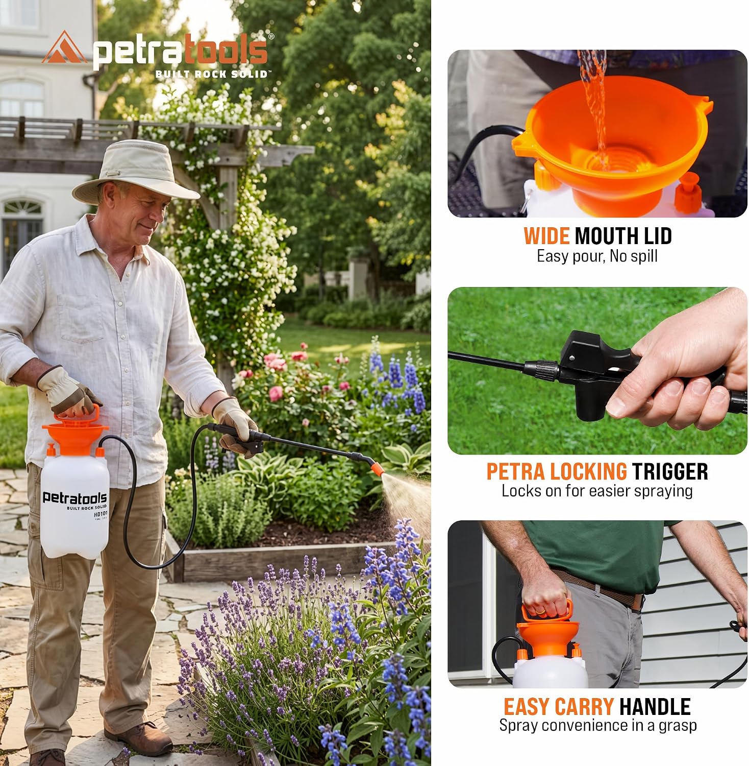 Thumbnail 4 de PetraTools HD101 Garden Sprayer: 1 Gallon with 52-inch Hose and 2 Nozzles