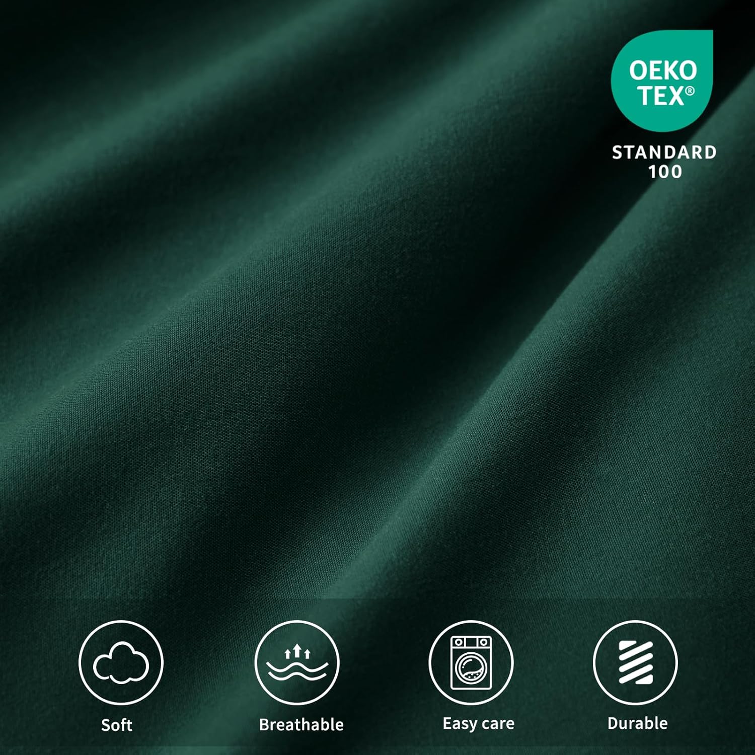 Thumbnail 3 de Tifschlaf Super King Fitted Sheet Deep Fit – Emerald Green (183x200cm, 40cm Pocket)
