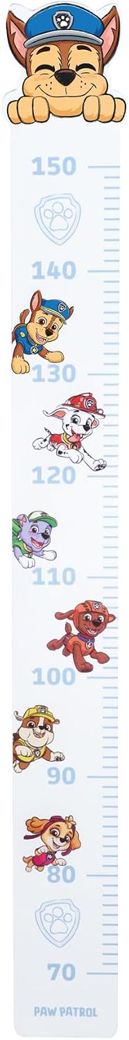 Detalle de roba Messlatte für Kinder Paw Patrol – Größenmesser 70–150 cm, Holz MDF weiß/blau