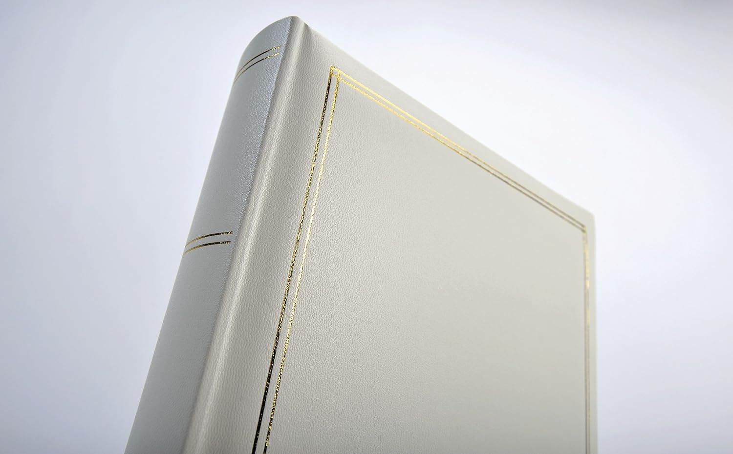 Detalle de Walther Design Album Photo Blanc 200 Photos 10 x 15 cm – Monza ME-138-W, Memo Book Simili Cuir avec gaufrage doré