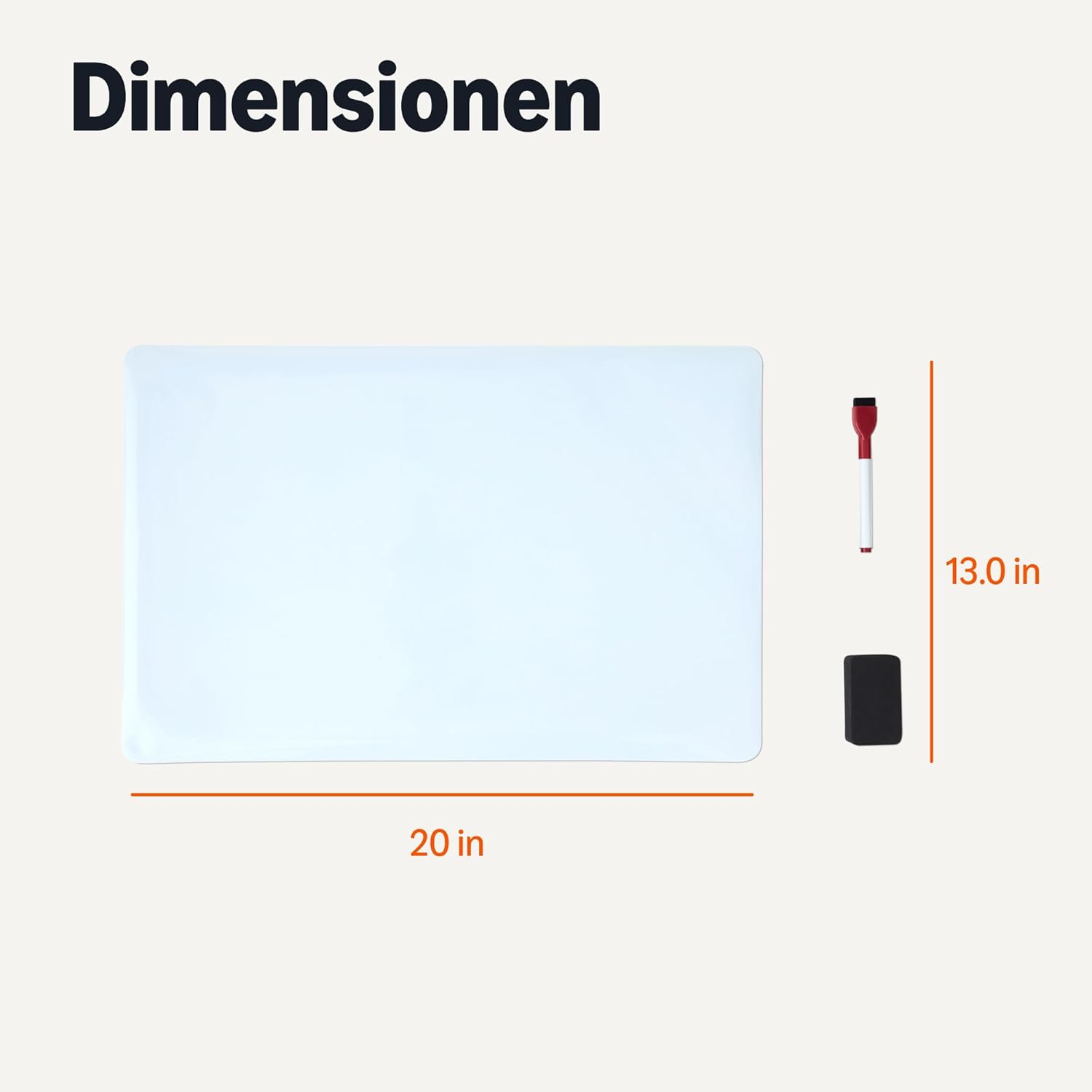 Detalle 1 de Amazon Basics Whiteboard magnetisch 33 x 50 cm đ