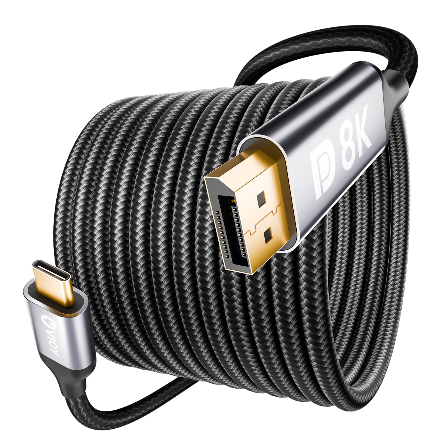 Detalle de VIOY USB-C to DisplayPort Cable 3m (Unidirectional) – USB-C to DP 1.4 8K@60Hz / 4K@240Hz