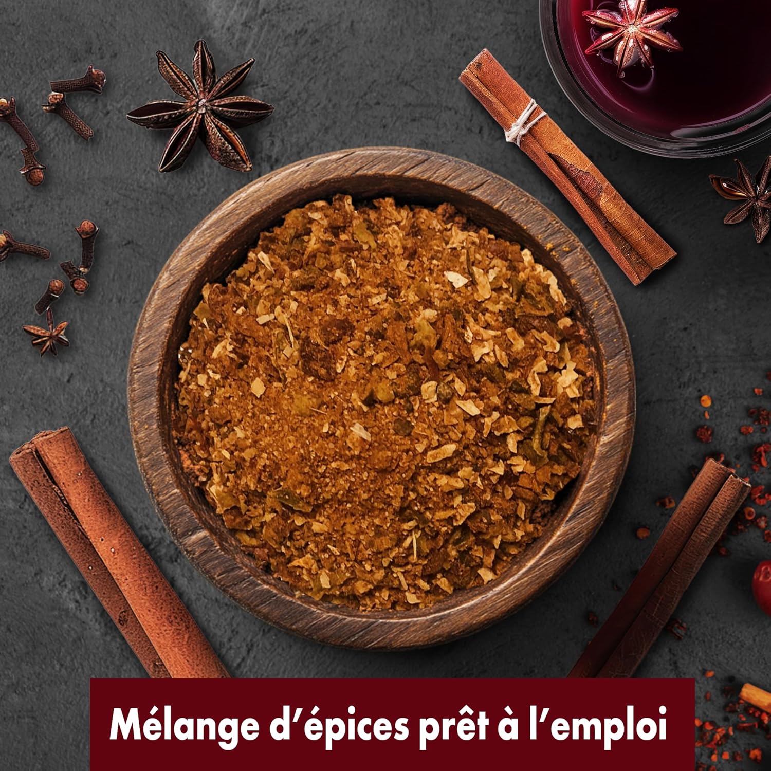 Thumbnail 4 de DETOX ORGANICA Mélange Épices Vin Chaud – 200 g, Épices premium (Clous de girofle, Anis étoilé, Cannelle) avec fruits séchés