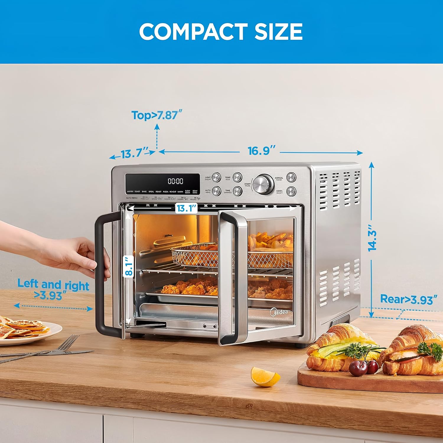 Thumbnail 1 de Midea Flexify 26.4 QT French Door Air Fryer Oven