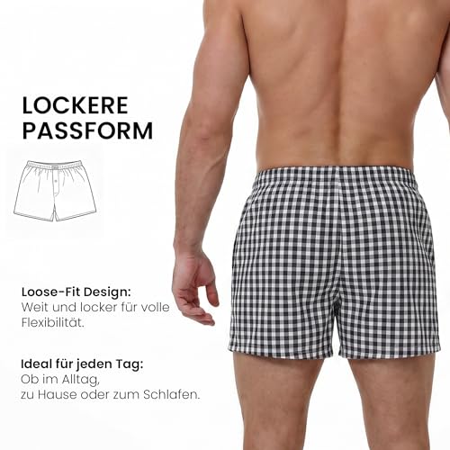 Thumbnail 2 de FALARY American Boxershorts Herren – 6er-Pack 100% Baumwolle, Webstoff