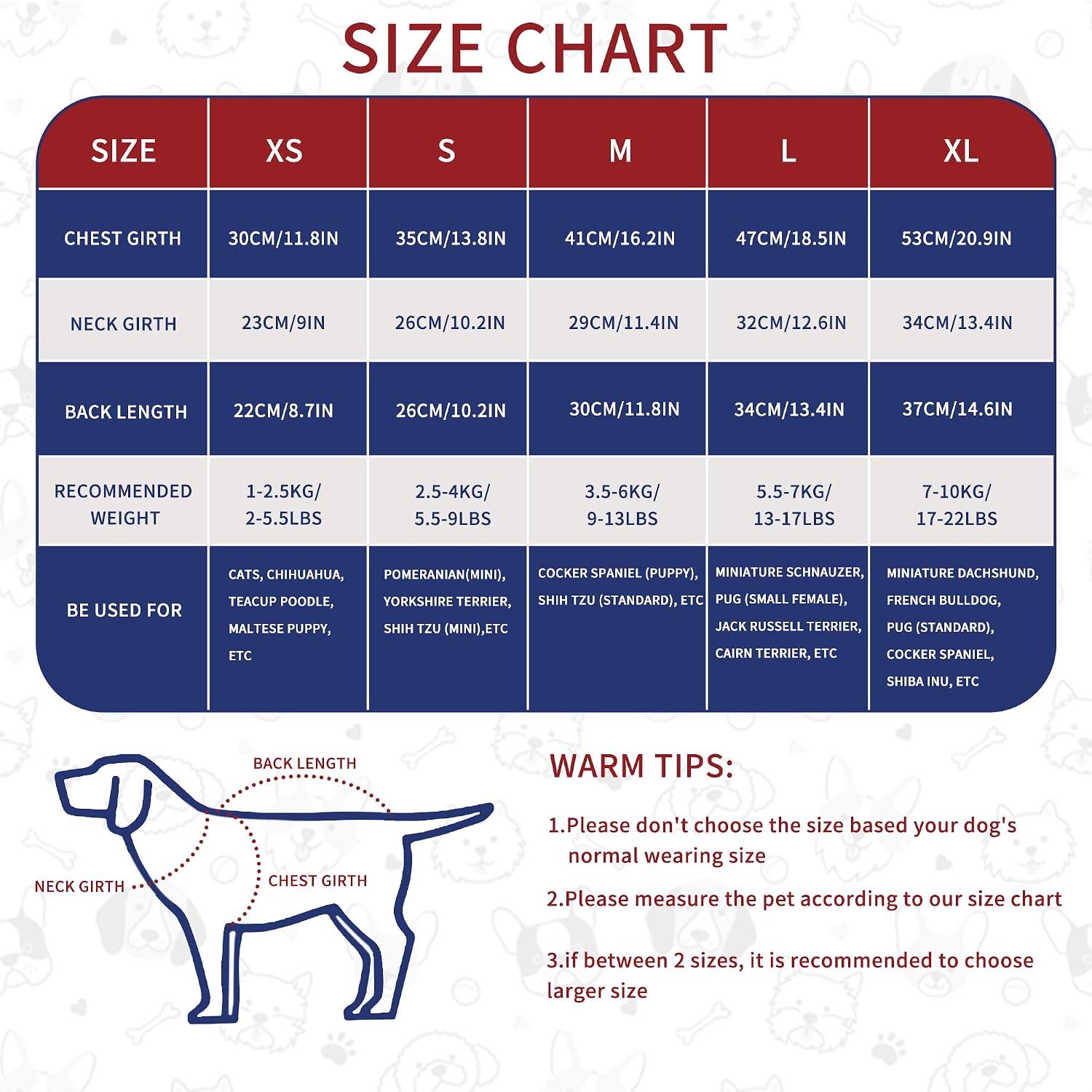 Detalle de PawSailor Dog Surgery Recovery Suit Sleeve – Full Body Cotton Onesie (Blue-Red, S) for Post-Surgical Protection