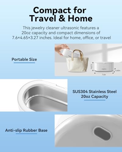 Thumbnail 4 de JeaTone Ultrasonic Jewellery Cleaner Machine, 600ML: Deep Clean in Minutes