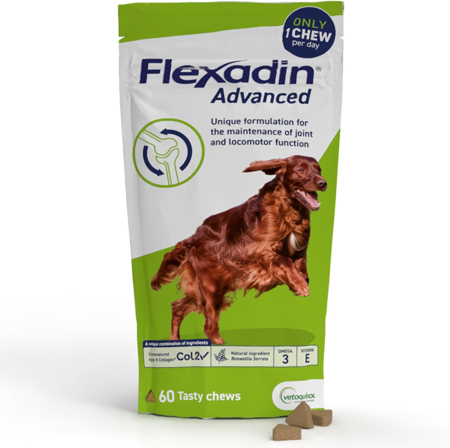 Detalle de Vetoq-Sac Flexadin Advance BW Perro 60Cpd 500 g de Vetoquinol